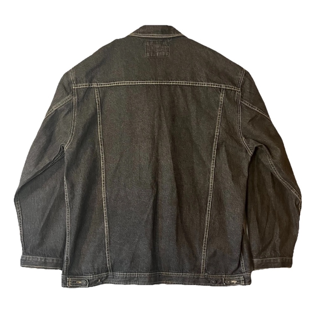 Marithe Francois Girbaud Denim Jean Trucker Jacket Coat Men’s 3XL Black Cotton - Picture 3 of 15